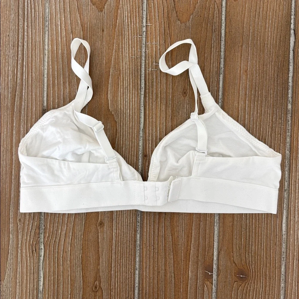 GAP White Cotton/Modal Traiangle Bralette Size Medium NWOT - Picture 3 of 4